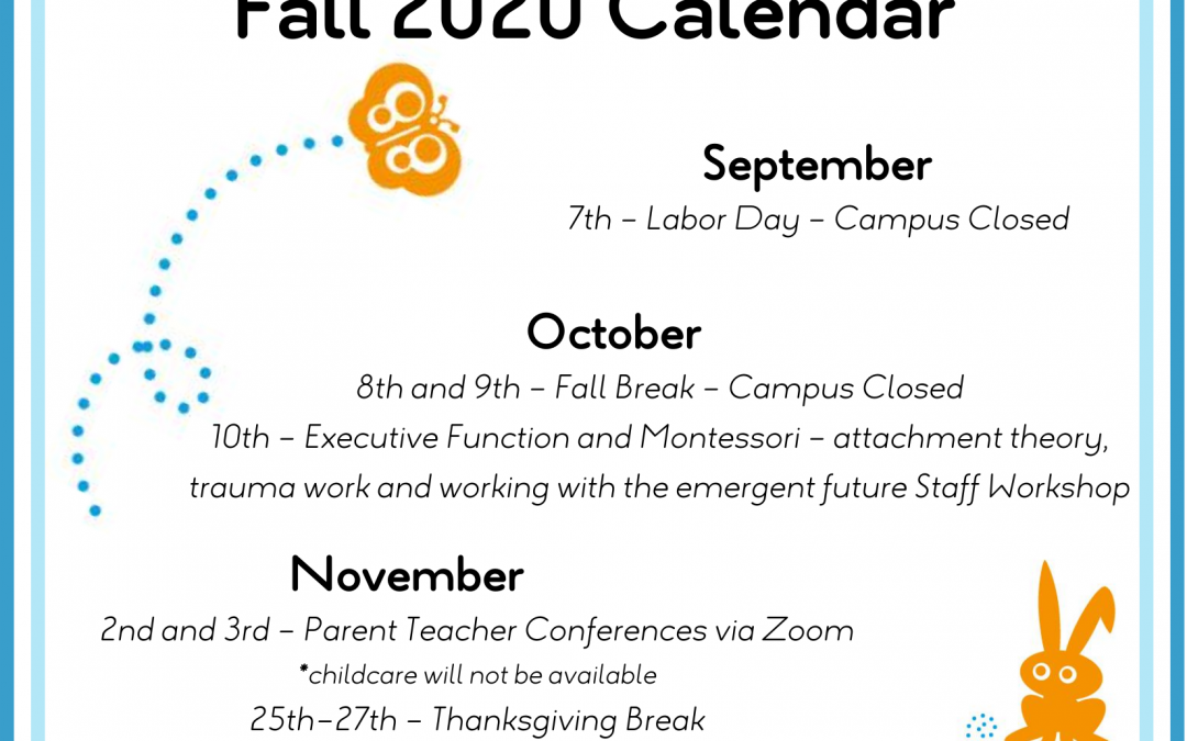 Fall 2020 Calendar & Winter Break Survey