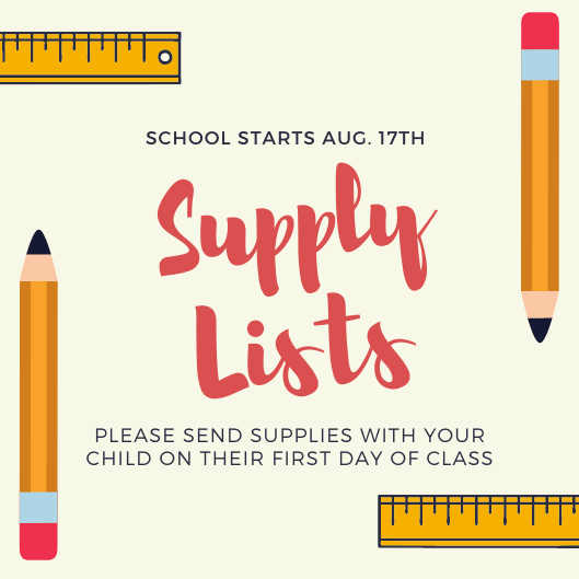 Supply Lists 2020