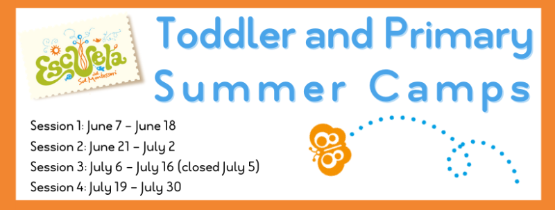 Toddler and Primary Summer Camp Registration is Open!