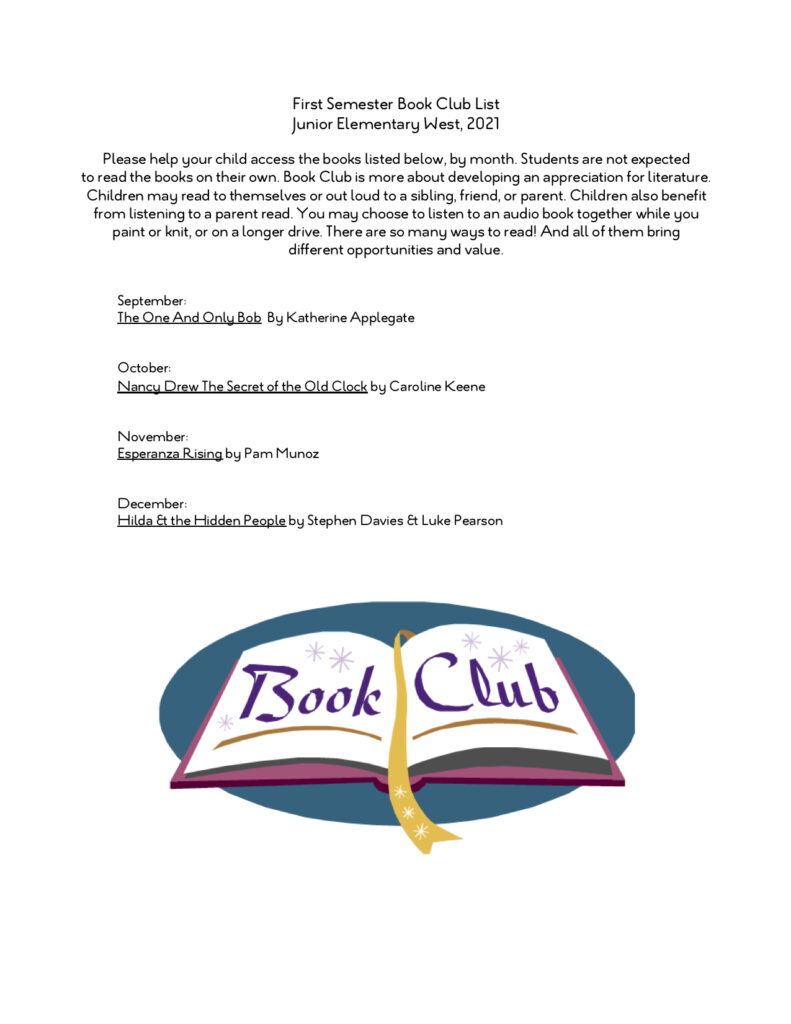 Elementary Book Club Lists