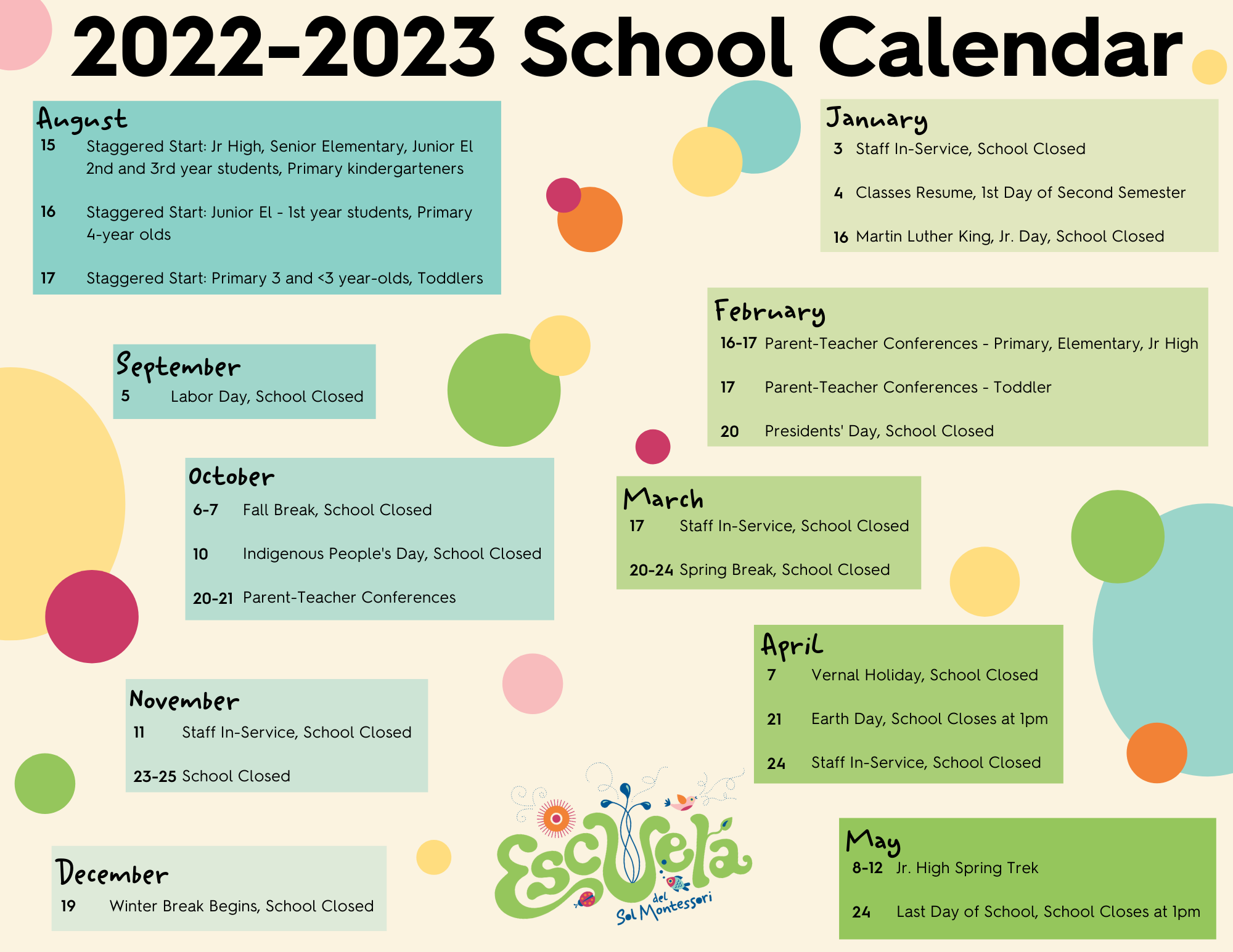 2022-2023 School Calendar