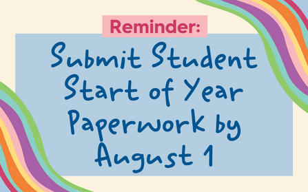 Reminder: Start Of Year Paperwork